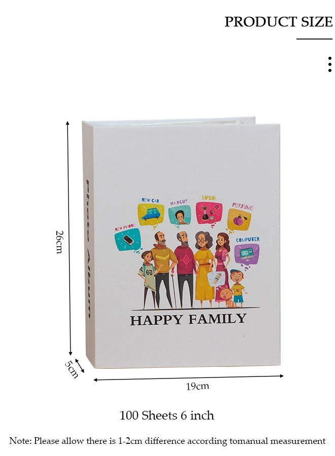 DUNISO 100 Pockets Foil Stamping Photo Album for 6 Inches Photos Portable Photo Album for Family Wedding Boys Girls - Image 5